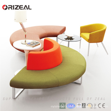 Orizeal Riese Orange modulare Schnittcouches mit Rückenlehne Lounge einzigartige Schnitt Sofas zum Verkauf (OZ-OSF022)